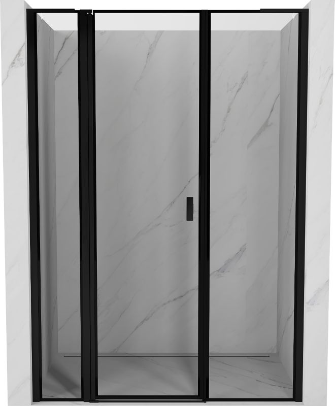 Drzwi prysznicowe Mexen Mist L czarne 160x200 cm 1 szt