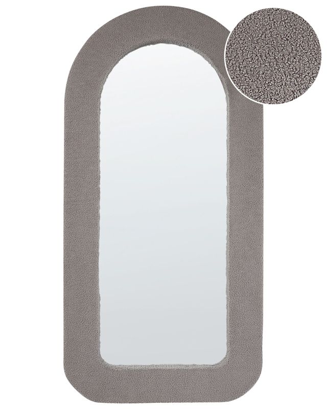 Lustro ścienne Cervon 60 cm 120 cm Boucle Beżowoszary 1 szt.