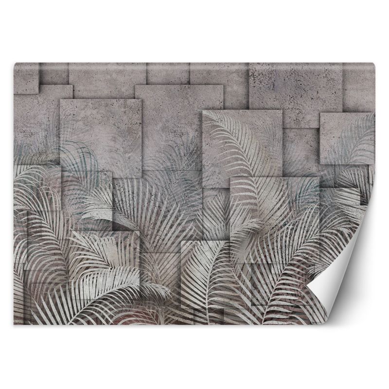 Fototapeta Feeby Liście palmy 3D beton 368x254 1 szt