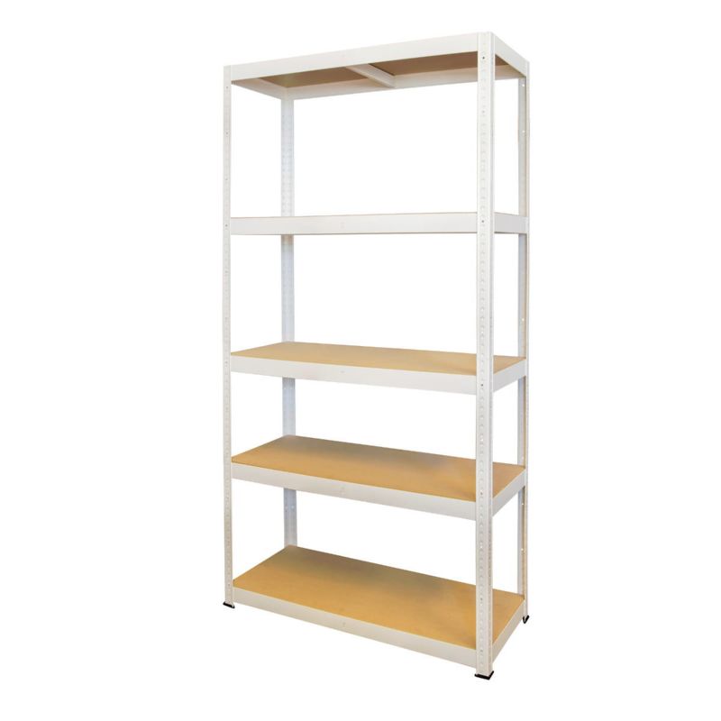 Regał metalowy wciskany BUTTERFLY Metalkas 179x90x40 175kg biały TÜV HDF 1 szt.