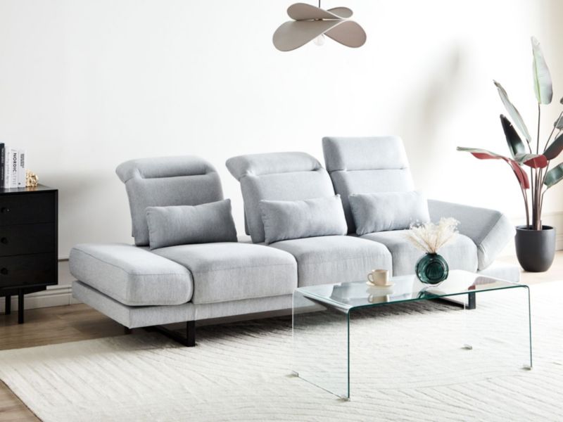 Sofa 3-osobowa jasnoszara Ikast 1 szt.