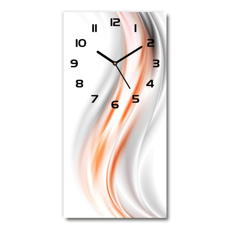 Zegar szklany Tulup Abstrakcja fale czarne wskazówki 30x60 cm cichy 1 szt.