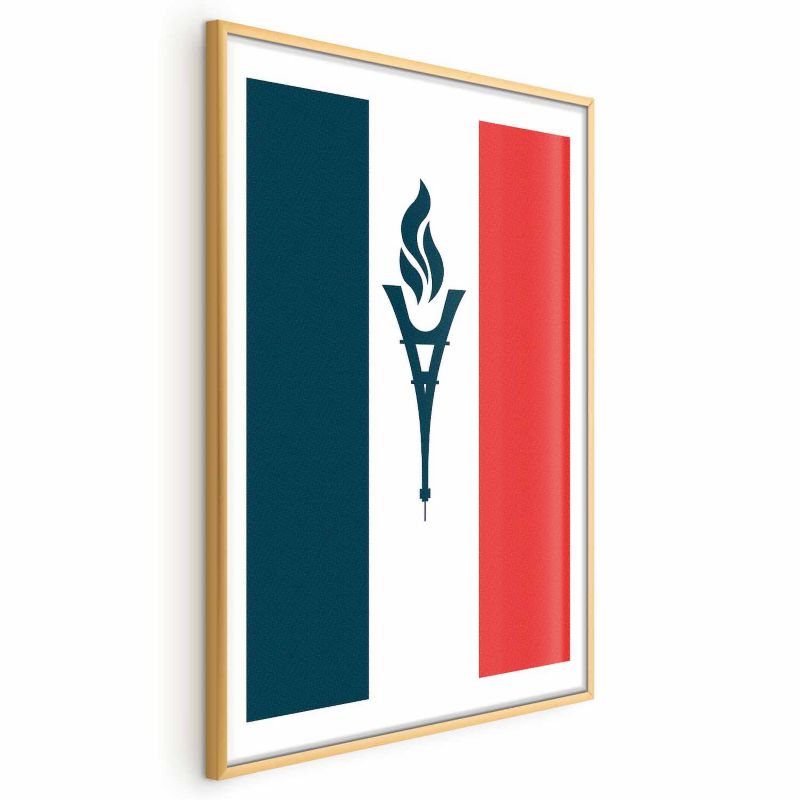 Plakat Artgeist Olimpijska Francja 60x90 cm z ramą złotą 1 szt