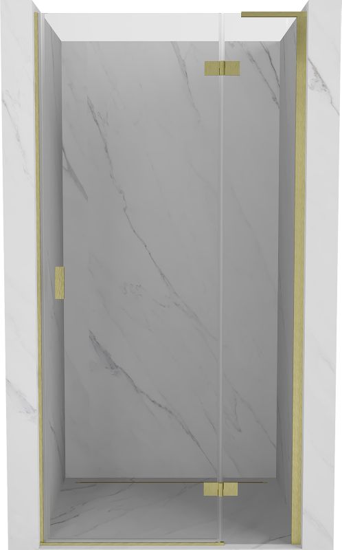 Drzwi prysznicowe Mexen Mist-H L złoty szczotkowany 80 cm 1 szt