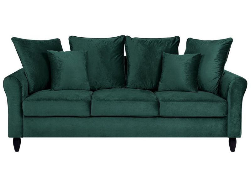 Sofa 3-osobowa welurowa szmaragdowa Bornholm 1 szt.