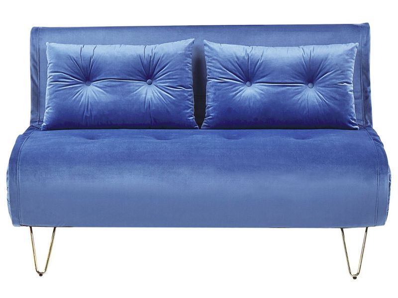 Sofa dwuosobowa Vestfold Granatowy Welur 1 szt.