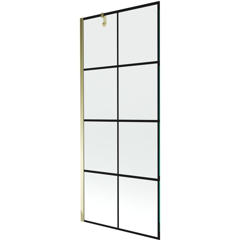 parawan nawannowy jednoskrzydłowy Mexen Next czarny wzór złoty 80x150 cm 1 szt.