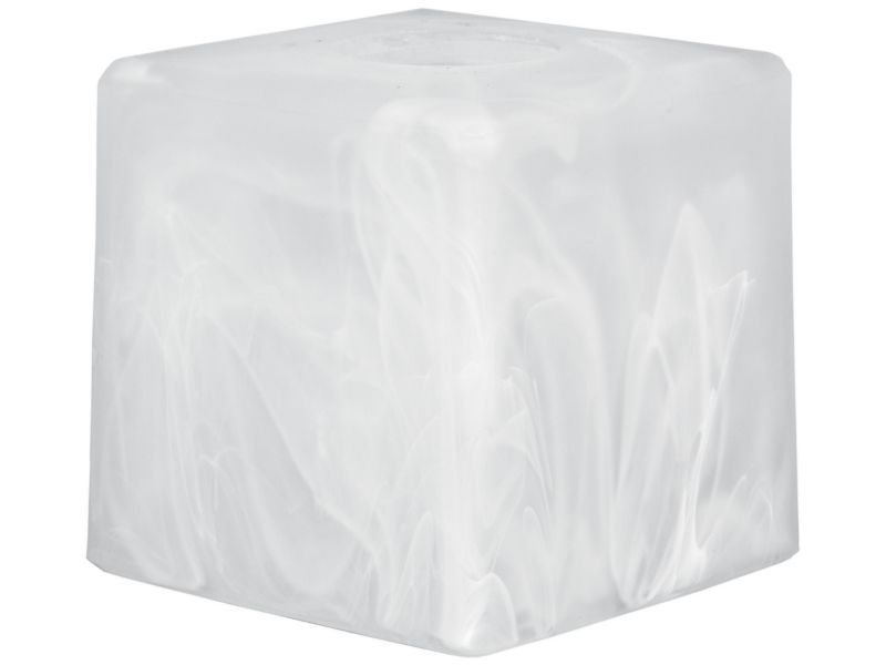 Klosz do lampy kwadratowy E27 mleczny szklany 10x10cm 1szt.