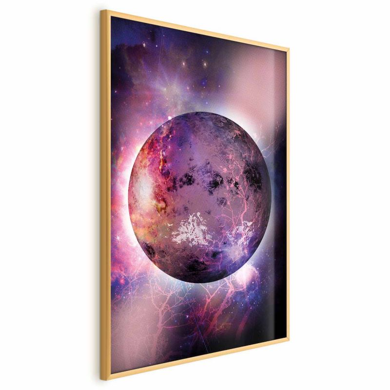 Plakat Artgeist Nieznana planeta 60x90 cm z ramą złotą 1 szt