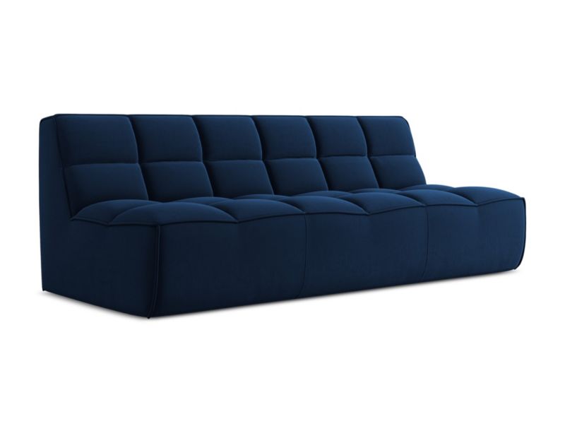 3-osobowa kanapa modułowa Makamii Kalai z tkaniny welwetowej 210x93 cm królewski niebieski 1 szt.