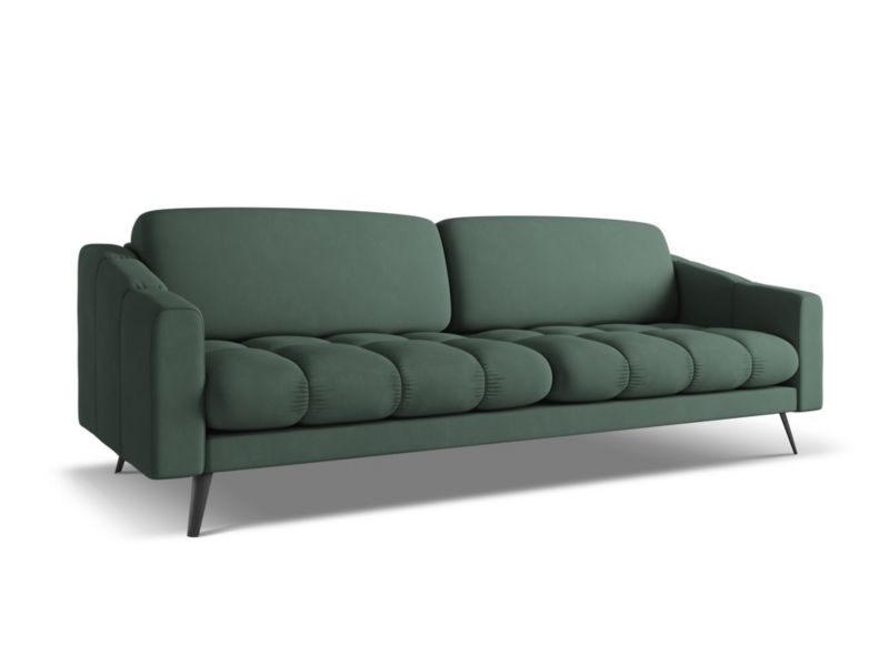 Kanapa 4-osobowa Makamii Nalu z tkaniny szenilowej 238x95 cm zielony 1 szt.
