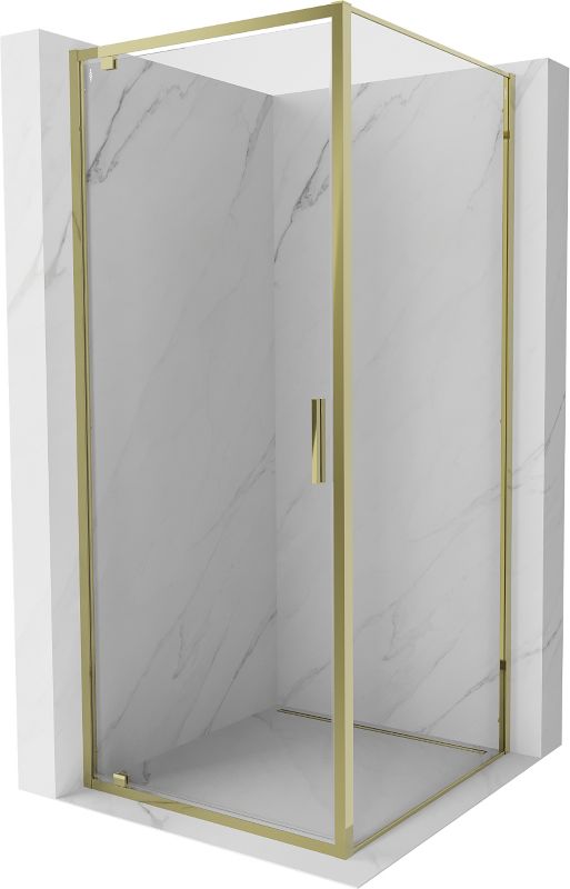 Kabina prysznicowa Mexen Exo uchylna 80 x 80 cm transparent złota 1 szt.