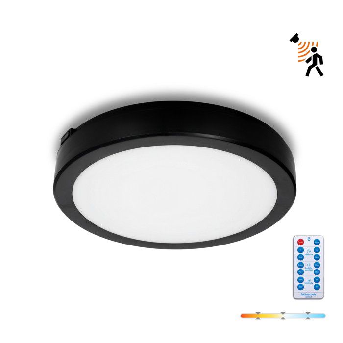 Plafon z czujnikiem ruchu LED 18W Kobi 3cct IP65 czarny 1szt.