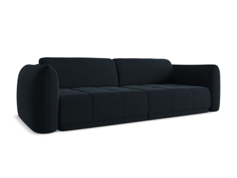 Kanapa 4-osobowa Makamii Hoku z tkaniny welwetowej 250x105 cm królewski niebieski 1 szt.