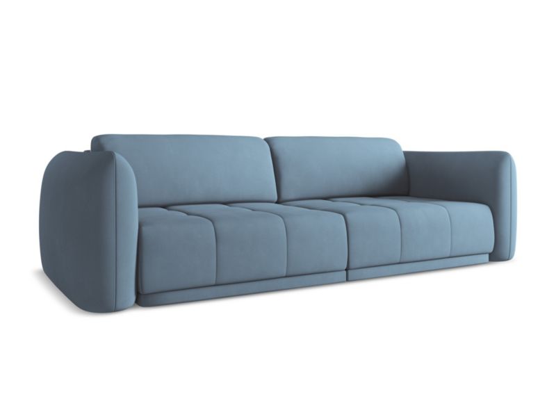 Kanapa 3-osobowa Makamii Hoku z tkaniny szenilowej 210x105 cm jeans 1 szt.