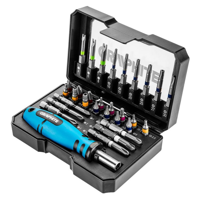 Końcówki wkrętakowe GRAPHITE 31 szt 1 kpl