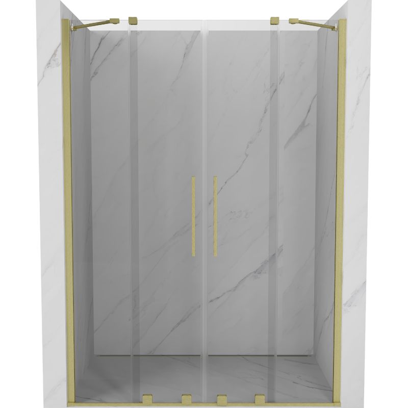 Drzwi prysznicowe przesuwne Mexen Velar złote 160x200 cm 1 szt.