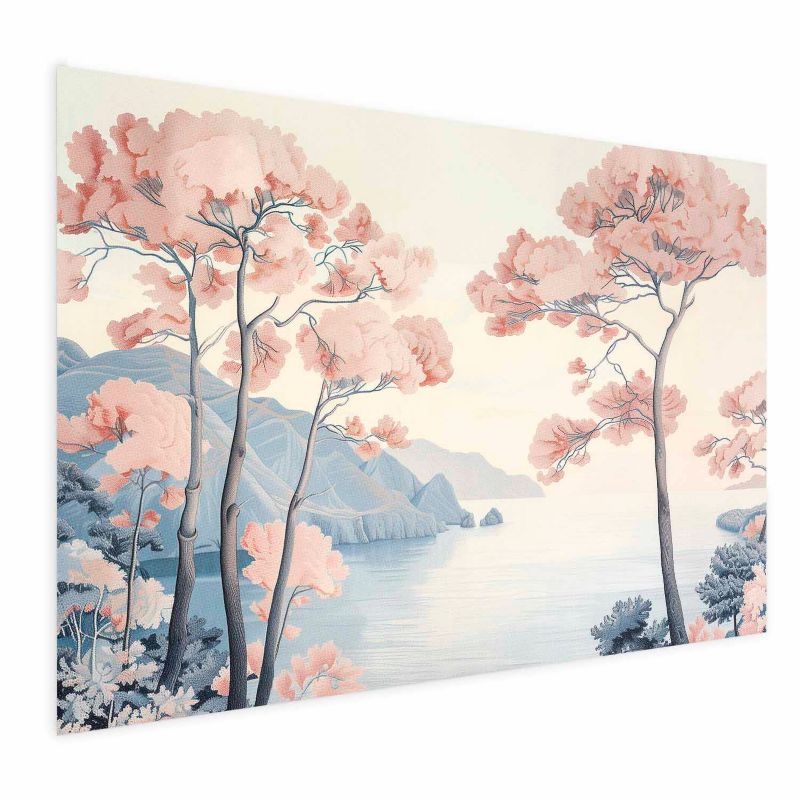 Plakat Artgeist Ocean i drzewa 90x60 cm bez ramy 1 szt