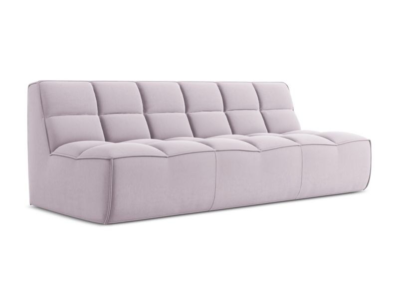 3-osobowa kanapa modułowa Makamii Kalai z tkaniny welwetowej 210x93 cm lawendowy 1 szt.