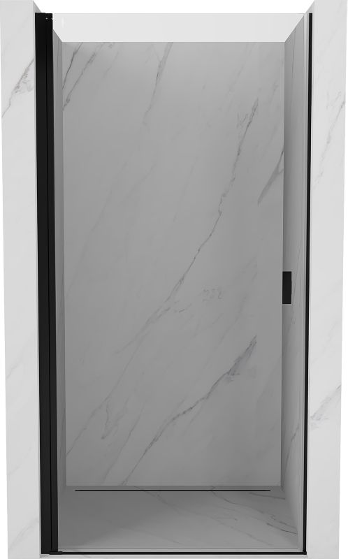 Drzwi prysznicowe uchylne Mexen Mist-B transparentne czarne 85 cm 1 szt