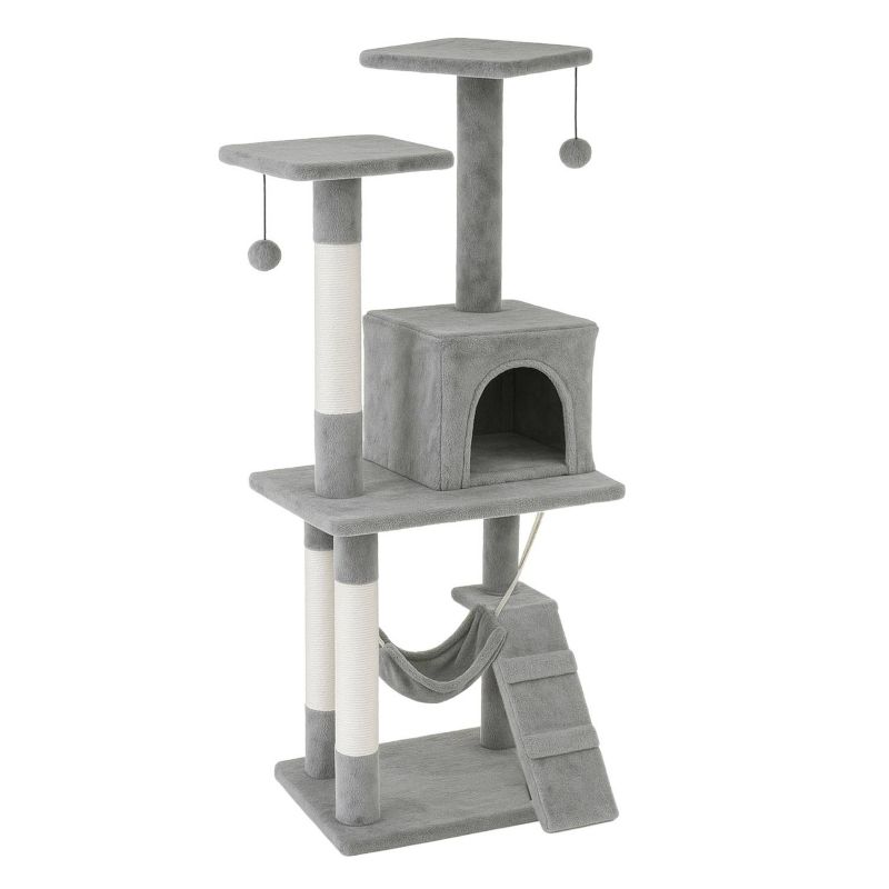 Drapak dla kota wysoki 119cm wieża legowisko domek hamak 4 - poziomowy