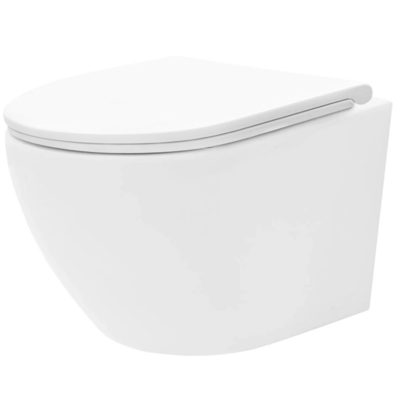 Misa Wc Podwieszana Ceramimczna Rea Carlo Mini Tornado Pro/Duroplast/Flat/Zm Biały 49X36,5X37Cm 1 Szt