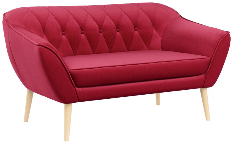 Sofa MKS Meble PIRS 2 czerwony welwet 1szt.