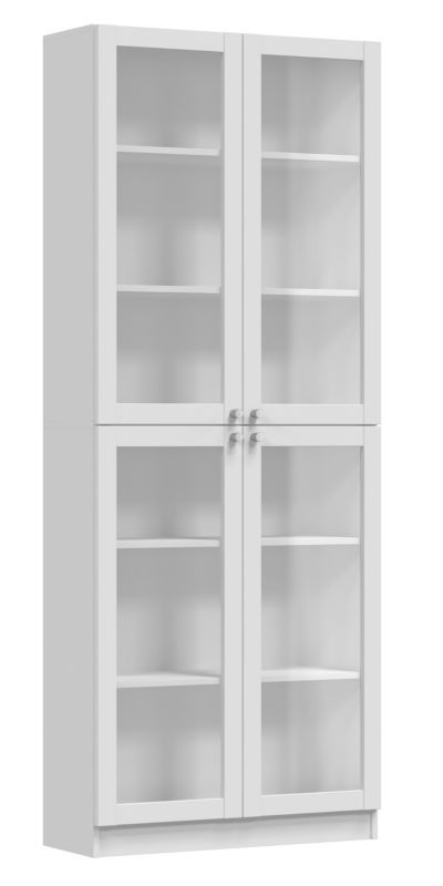 Witryna Topeshop Pafos W80 4S 4 SZYBY REGAŁ 80CM NA KSIĄŻKI BIAŁY 31x80,5x200 cm 1 szt.