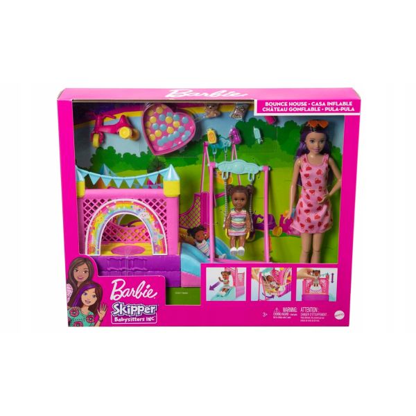 Lalka Barbie Opiekunka Skipper Ze Zjeżdżalnią HHB67
