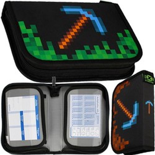 Piórnik 1Zamek 2 klapki Pixel Game Block Starpak