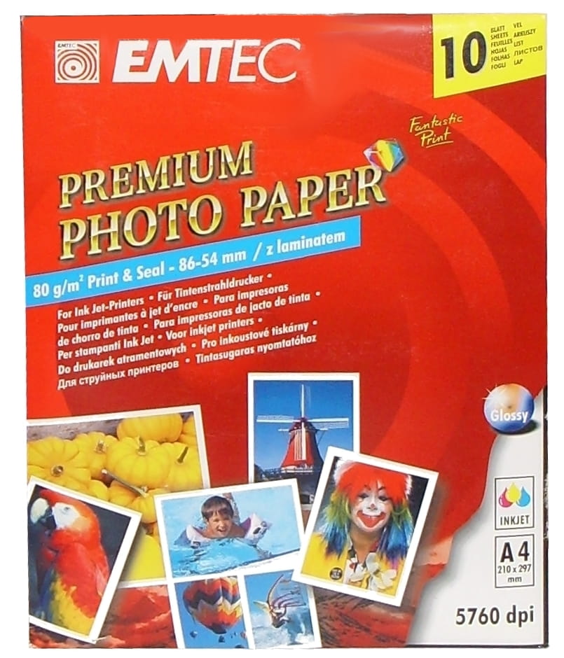 EMTEC Papier Print&Seal 80g 86x54 40p Laminat - Henryx24