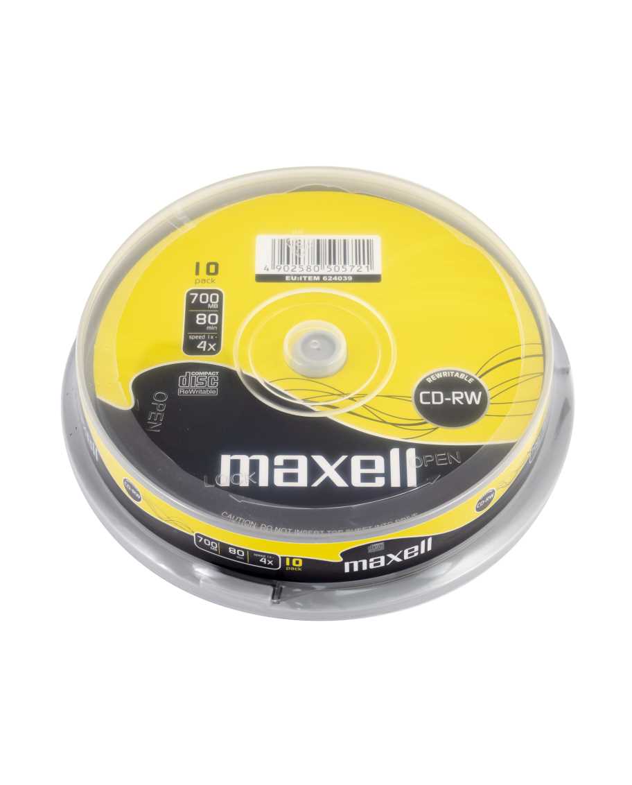 MAXELL CD-RW x4 700MB c-10 624039 - Henryx24