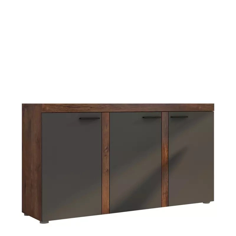 Nowoczesna komoda 148 cm Grafit Dąb Lefkas SAMBA
