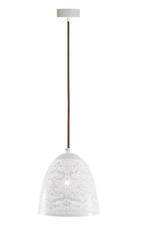 Lampa sufitowa wisząca 1X60W E27 ażurowy biały BENE