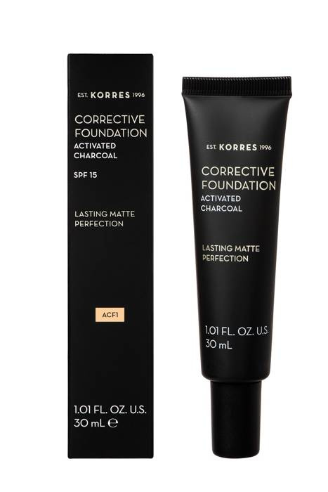 Korres Podkład korygujący Activated Charcoal SPF 15 ACF1