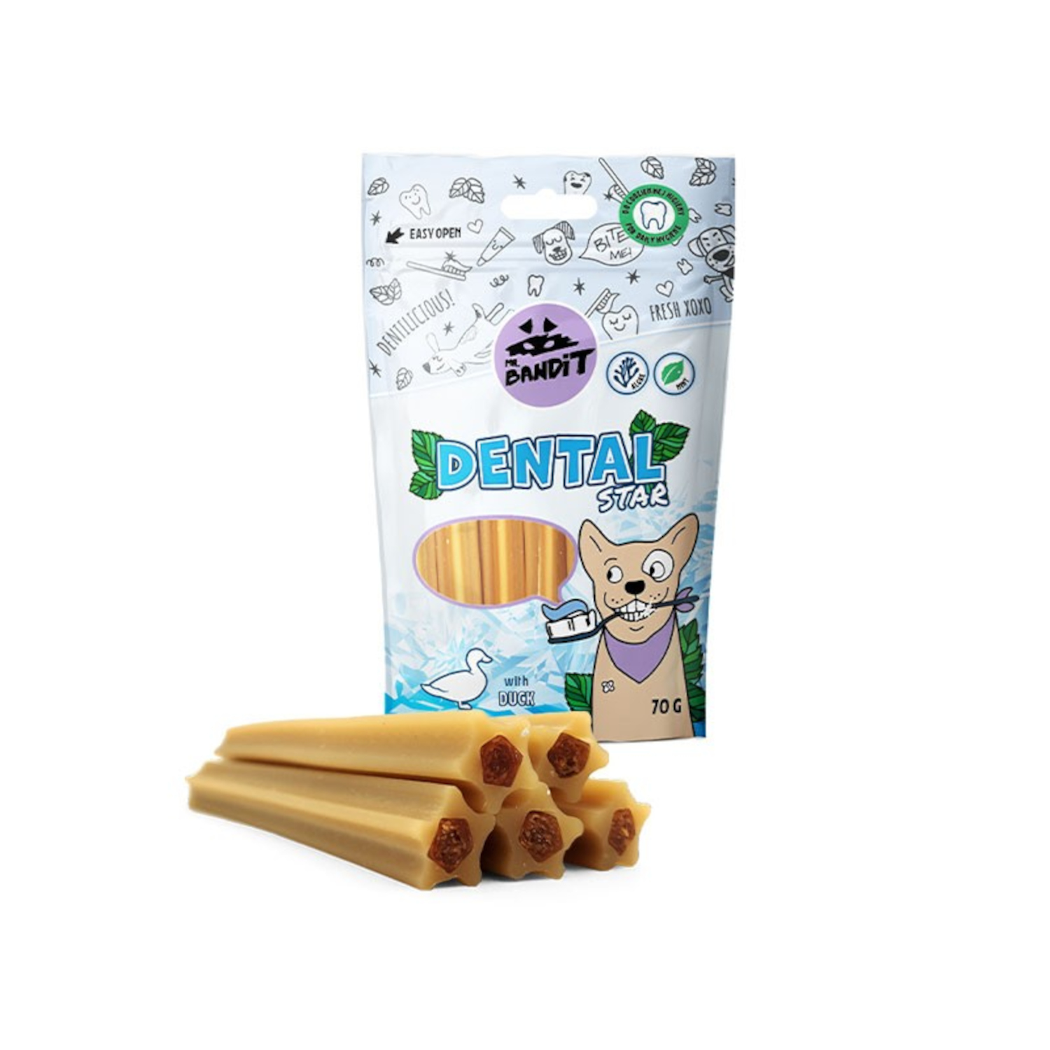 Mr. Bandit Dental Stars - z kaczką 70g