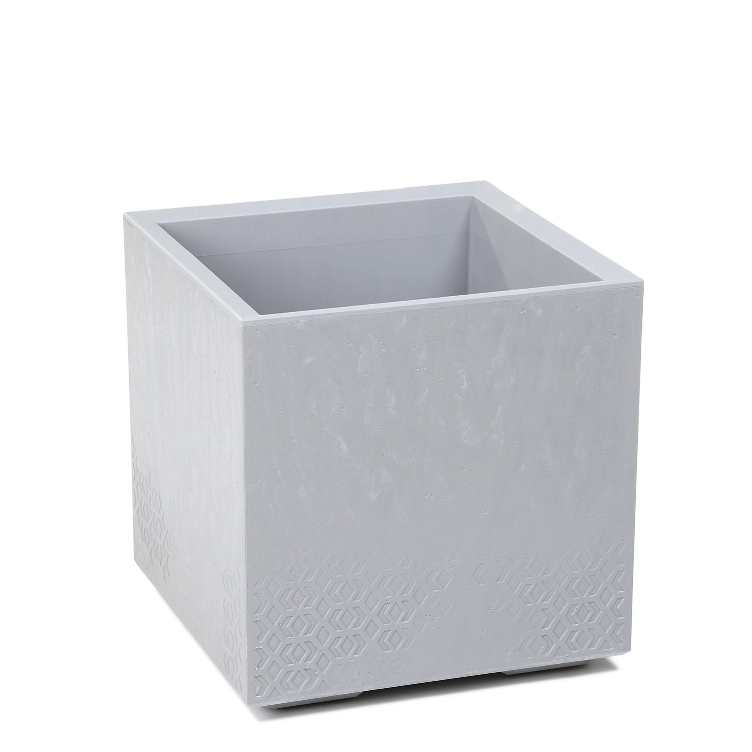 Kwietnik Karo beton szary recycled wym. 40x40 cm