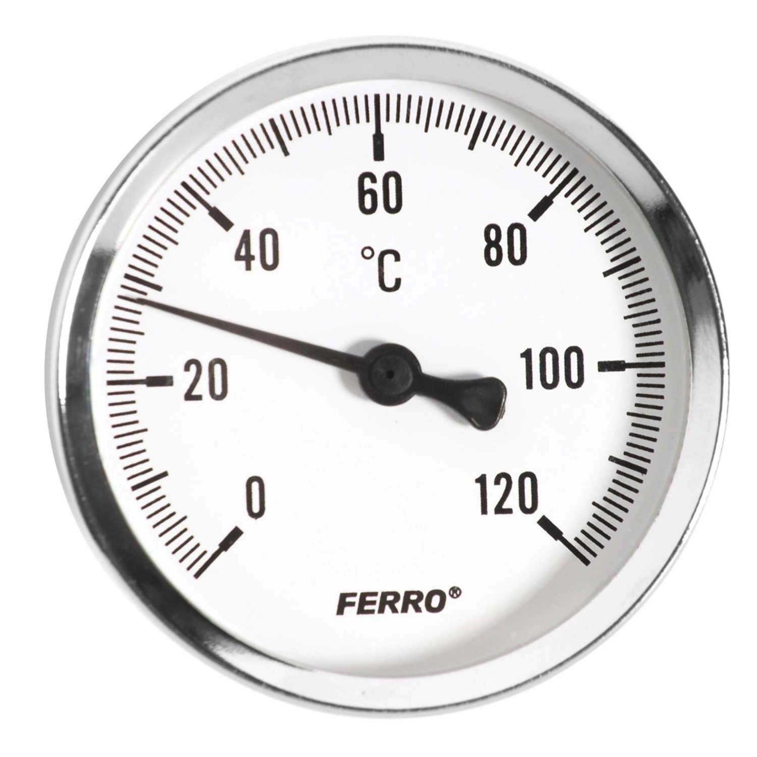 Ferro Termometr poziomy 120°C 1/2 63mm