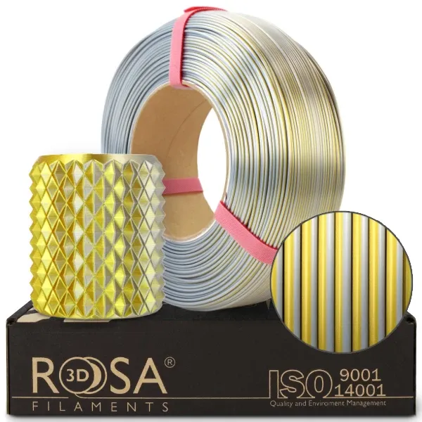 Filament 3D ReFill PLA Magic Silk Gold-Silver