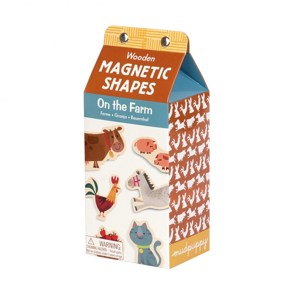 MUDPUPPY Drewniane magnesy – farma