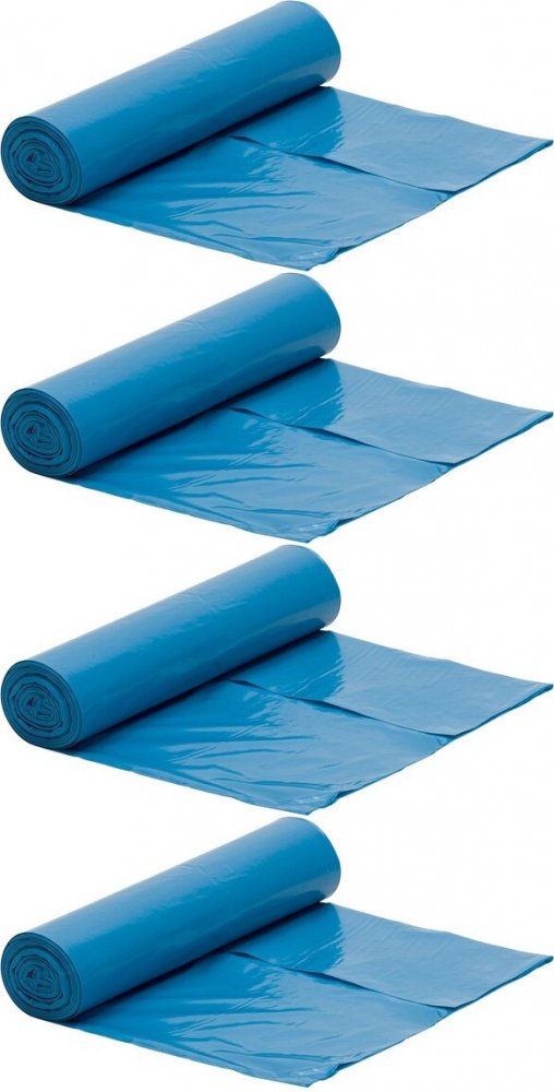 4x Worki na śmieci Folipak, na odpady zmieszane, 60l, 20 sztuk, niebieski