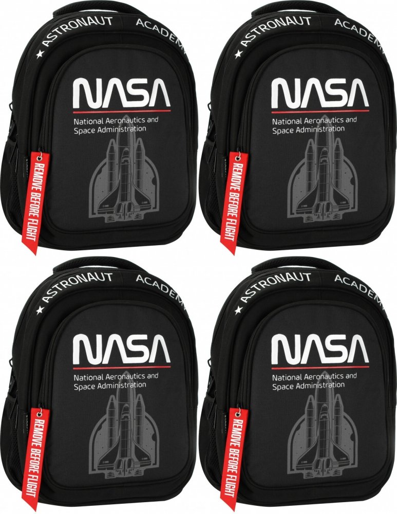 4x Plecak Starpak NASA, jednokomorowy, 26l, 43x35x21cm, czarny