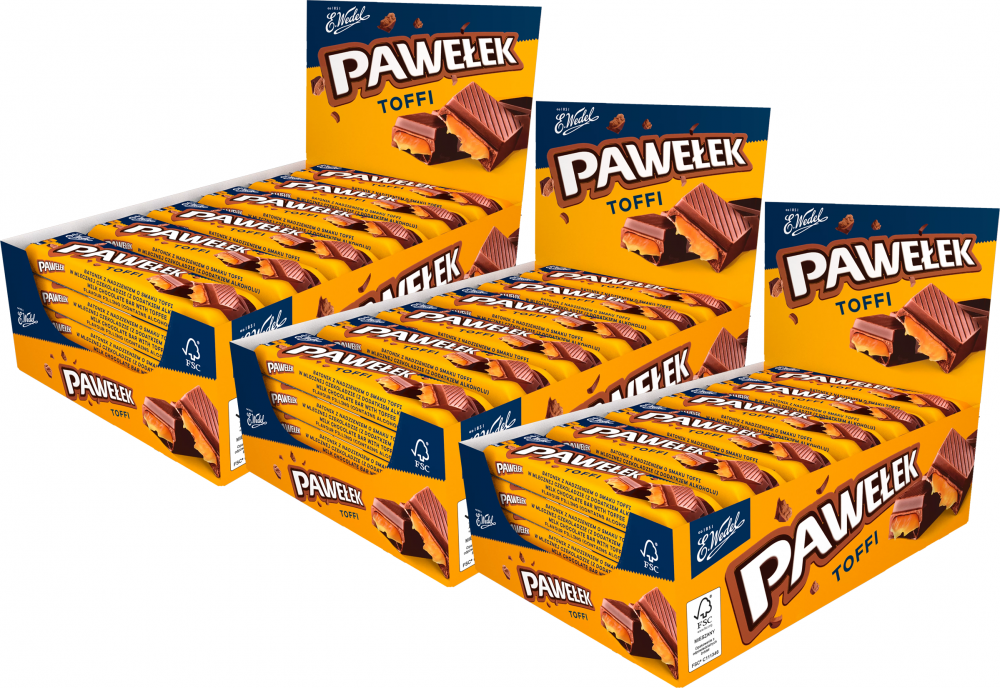 72x Baton Wedel Pawełek Toffi, 45g