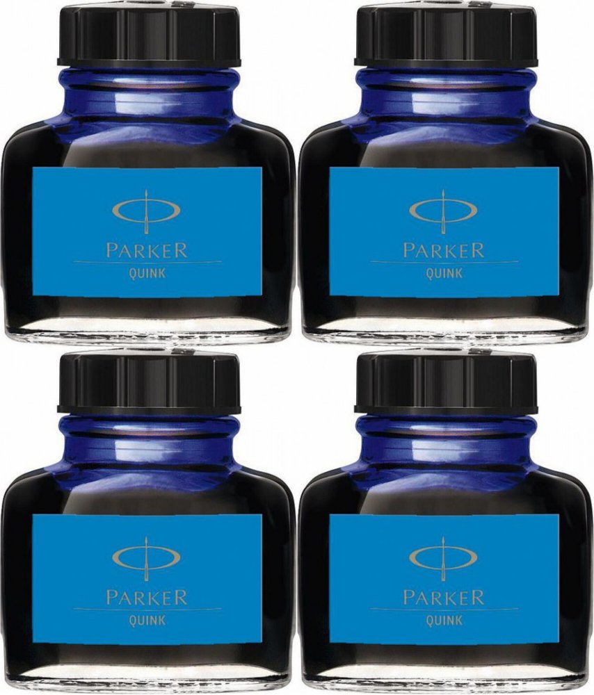 4x Atrament do pióra wiecznego Parker, 57ml, niebieski