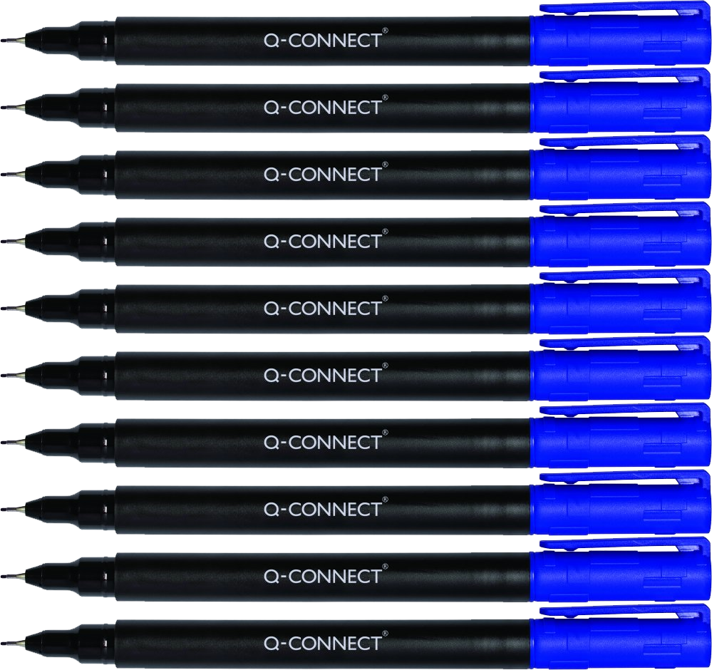 10x Marker do płyt CD i DVD Q-Connect, 0,4mm (S), niebieski