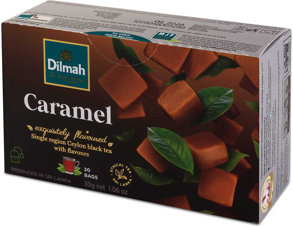 Herbata czarna w torebkach Dilmah Caramel, karmelowa, 20 sztuk x 1.5g