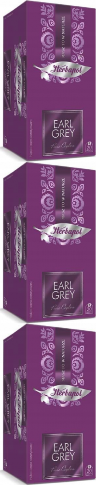 3x Herbata Earl Grey w kopertach Herbapol Breakfast, 20 sztuk x 2g