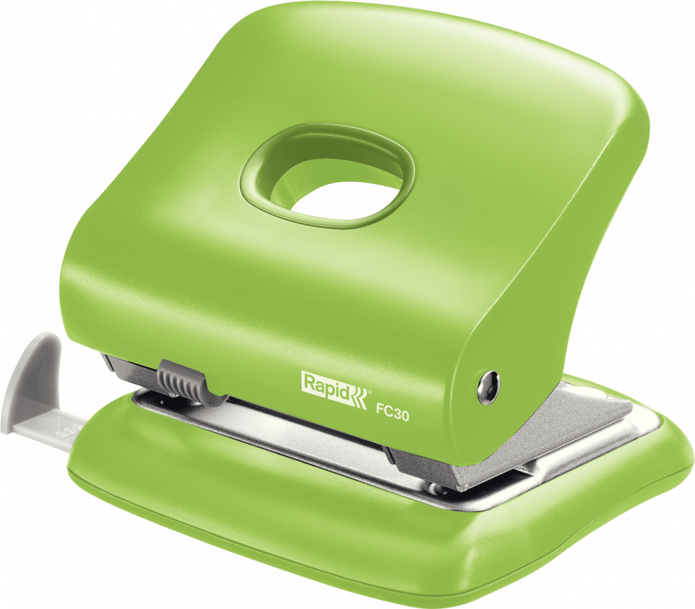 Dziurkacz Rapid FC30, do 30 kartek, zielony