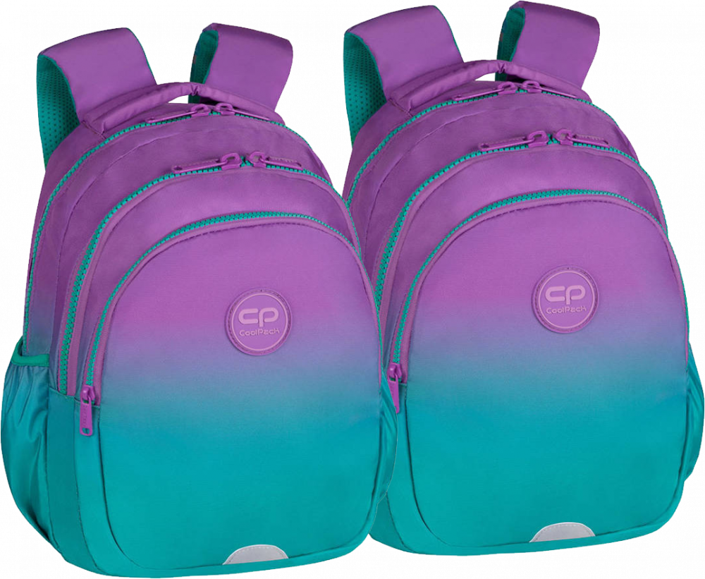2x Plecak szkolny CoolPack Jerry Gradient Blueberry, trzykomorowy, 21l