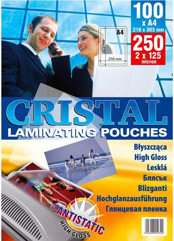 Folia do laminowania Argo, 216x303mm, A4, 2x125 μm, samoprzylepna, 100 sztuk